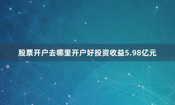 股票开户去哪里开户好投资收益5.98亿元